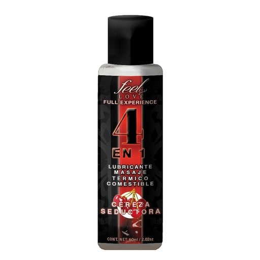 Lubricante Íntimo para parejas 4 EN 1 - 60ml CEREZA SEDUCTORA - dildong
