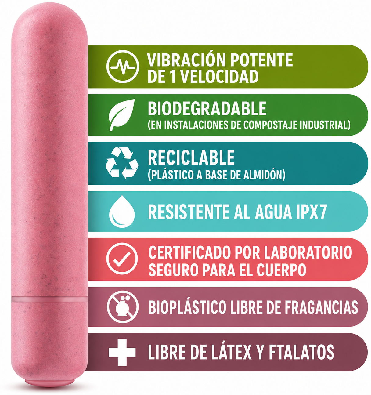 BALA VIBRADORA POTENTE ROSA JUGUETE SEXUAL CONSOLADOR