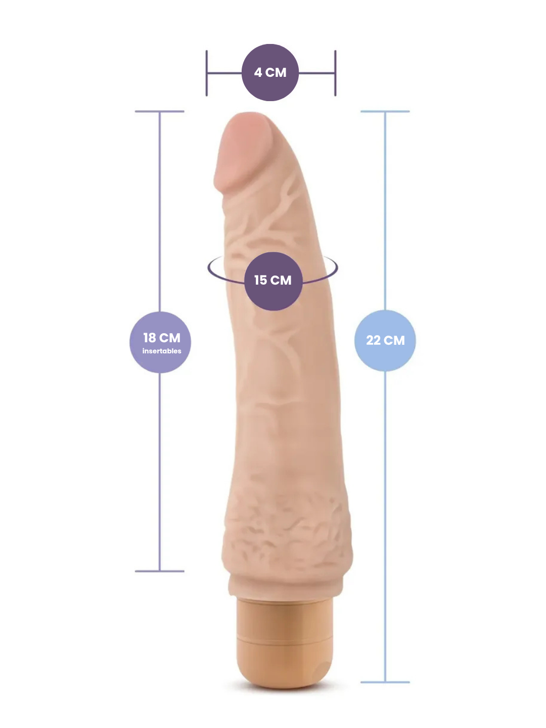 Dildo consolador juguete sexual 22 cm